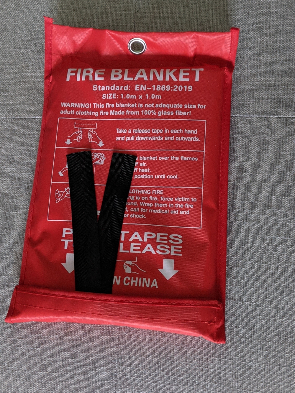 Fire Blanket Pouch - Red with Black Straps Barbecue Season Bring More Source🔥